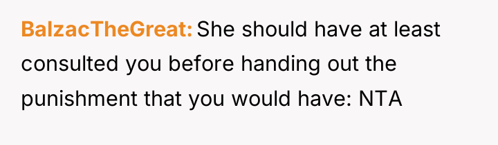 BalzacTheGreat She should have at least consulted you before handing...