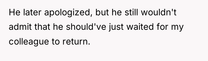 He later apologized, but he still wouldn't admit that he...