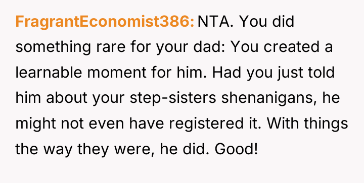 FragrantEconomist386 NTA. You did something rare for your dad: You...