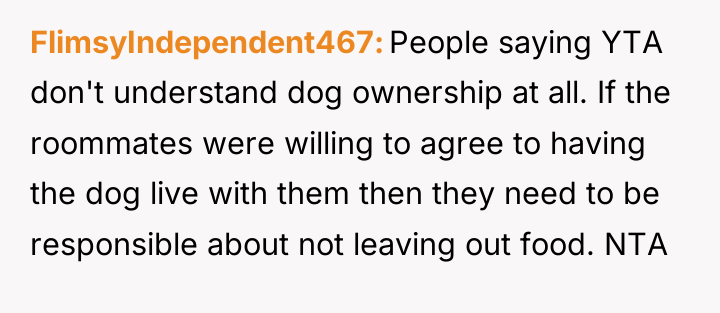 FlimsyIndependent467 People saying YTA don't understand dog ownership at all....