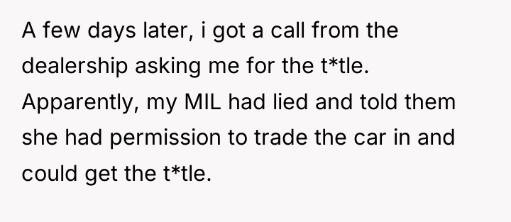 A few days later, i got a call from the...