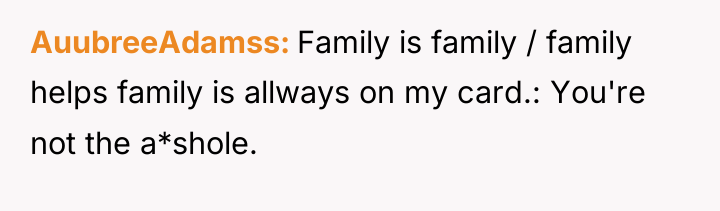 AuubreeAdamss Family is family / family helps family is allways...
