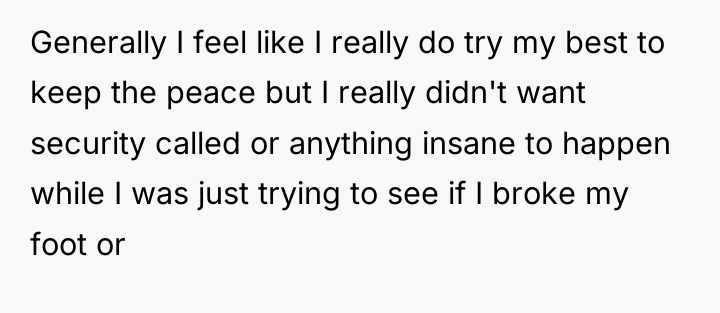 Generally I feel like I really do try my best...