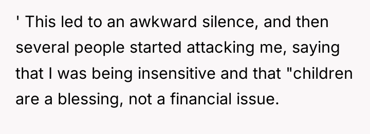 ' This led to an awkward silence, and then several...