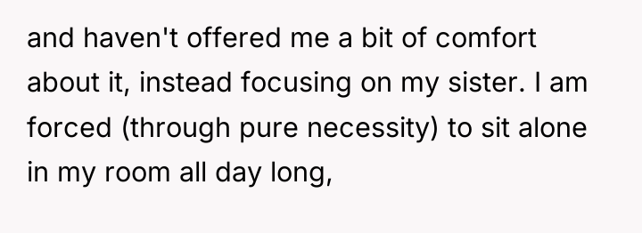 and haven't offered me a bit of comfort about it,...