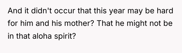 And it didn't occur that this year may be hard...
