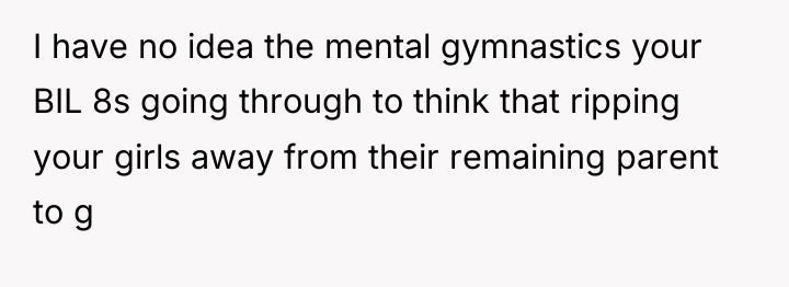 I have no idea the mental gymnastics your BIL 8s...