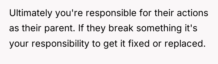 Ultimately you're responsible for their actions as their parent. If...