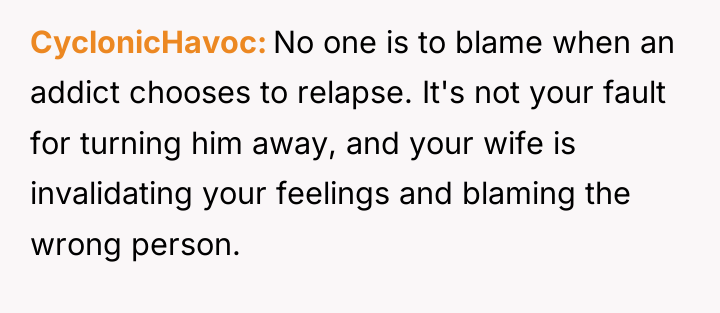 CyclonicHavoc No one is to blame when an addict chooses...