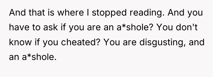 And that is where I stopped reading. And you have...