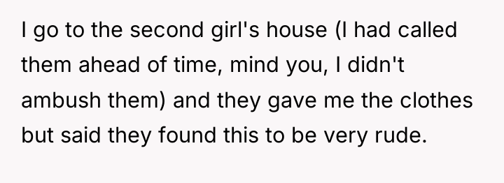 I go to the second girl's house (I had called...
