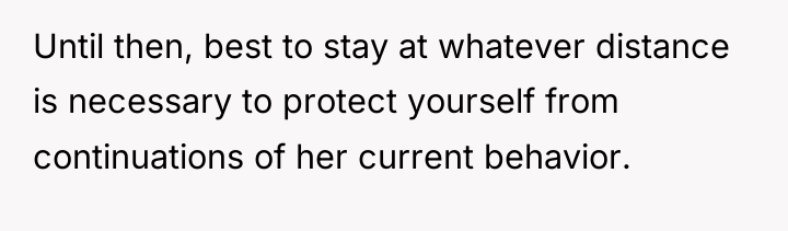 Until then, best to stay at whatever distance is necessary...