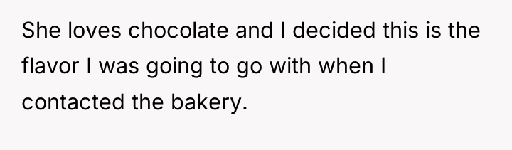 She loves chocolate and I decided this is the flavor...