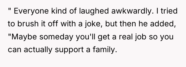 " Everyone kind of laughed awkwardly. I tried to brush...