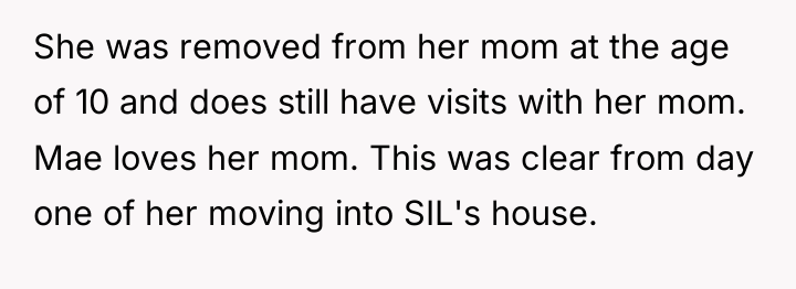 She was removed from her mom at the age of...