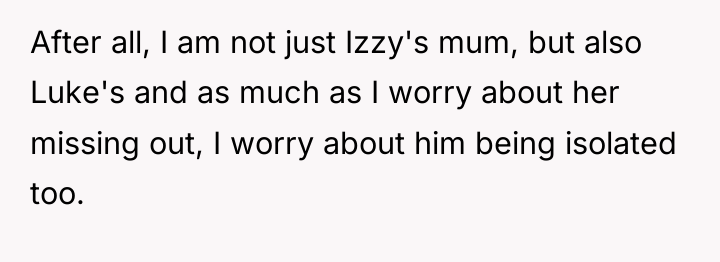 After all, I am not just Izzy's mum, but also...