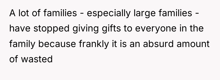A lot of families - especially large families - have...