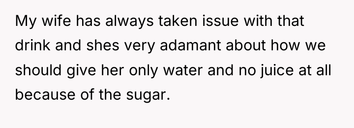 My wife has always taken issue with that drink and...