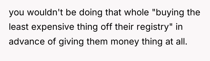 you wouldn't be doing that whole "buying the least expensive...