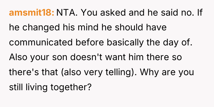 amsmit18 NTA. You asked and he said no. If he...
