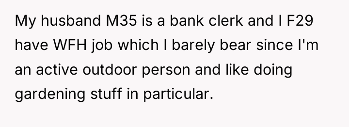 My husband M35 is a bank clerk and I F29...