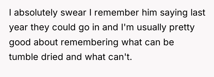 I absolutely swear I remember him saying last year they...