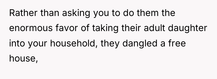 Rather than asking you to do them the enormous favor...