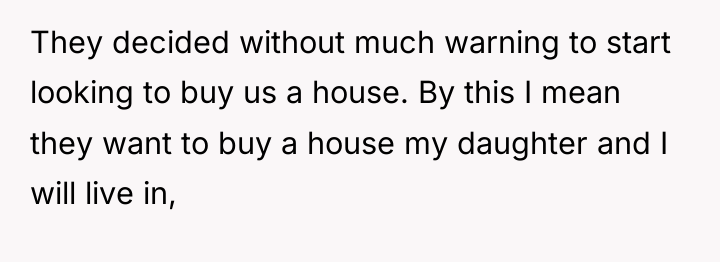 They decided without much warning to start looking to buy...