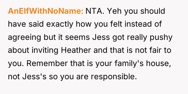 AnElfWithNoName NTA. Yeh you should have said exactly how you...
