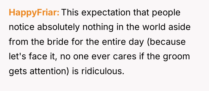 HappyFriar This expectation that people notice absolutely nothing in the...