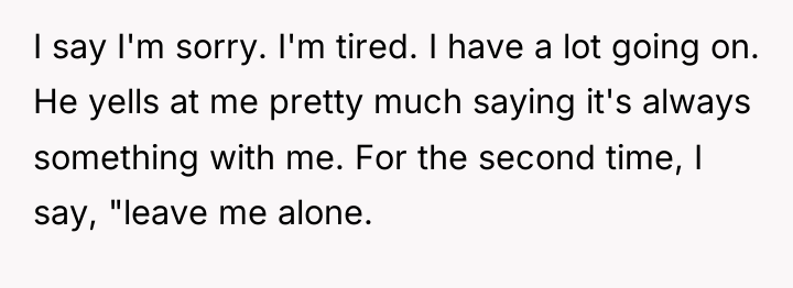 I say I'm sorry. I'm tired. I have a lot...