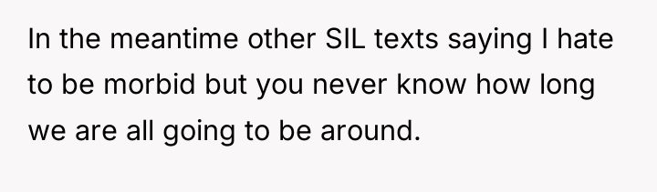 In the meantime other SIL texts saying I hate to...
