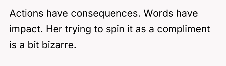 Actions have consequences. Words have impact. Her trying to spin...