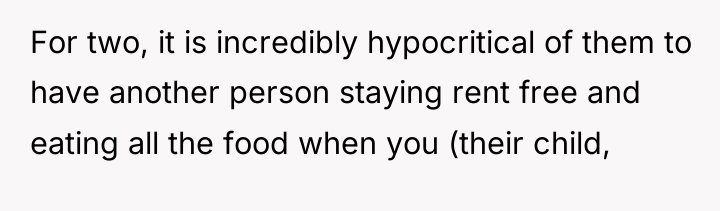 For two, it is incredibly hypocritical of them to have...