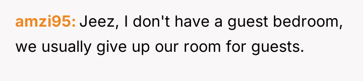 amzi95 Jeez, I don't have a guest bedroom, we usually...