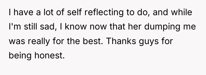 I have a lot of self reflecting to do, and...