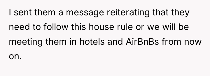 I sent them a message reiterating that they need to...