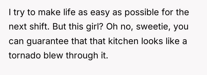 I try to make life as easy as possible for...