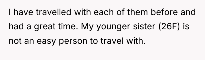 I have travelled with each of them before and had...