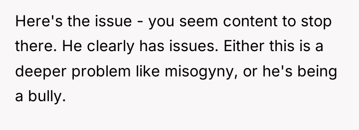 Here's the issue - you seem content to stop there....