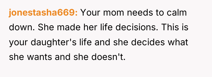 jonestasha669 Your mom needs to calm down. She made her...