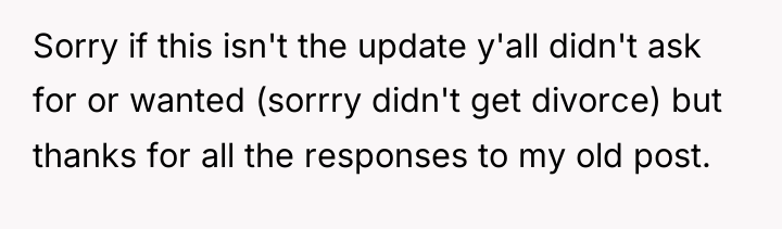Sorry if this isn't the update y'all didn't ask for...