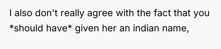 I also don't really agree with the fact that you...