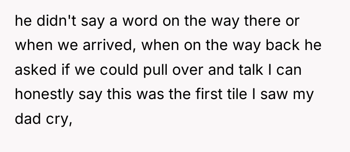 he didn't say a word on the way there or...