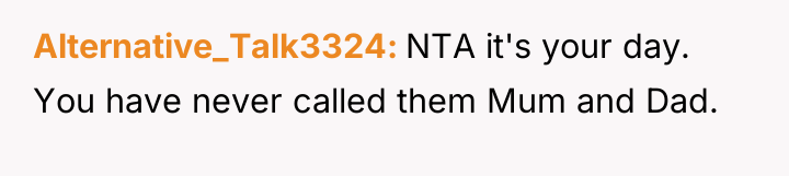 Alternative_Talk3324 NTA it's your day. You have never called them...