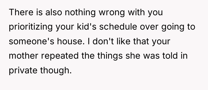 There is also nothing wrong with you prioritizing your kid's...