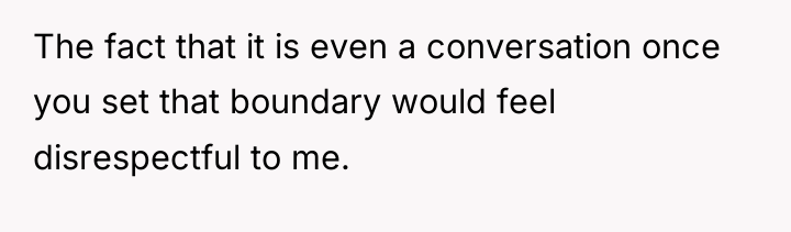 The fact that it is even a conversation once you...