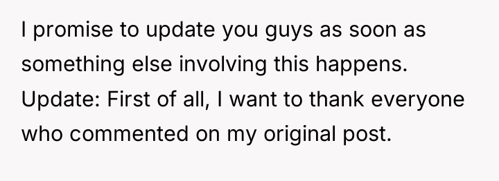 I promise to update you guys as soon as something...