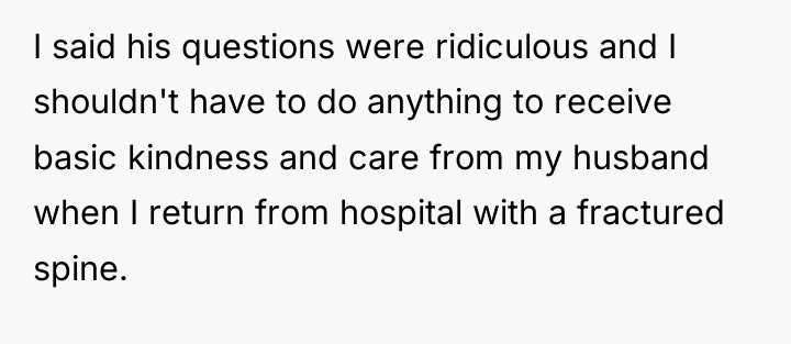 I said his questions were ridiculous and I shouldn't have...