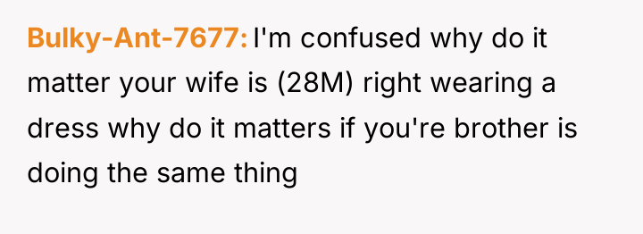 Bulky-Ant-7677 I'm confused why do it matter your wife is...